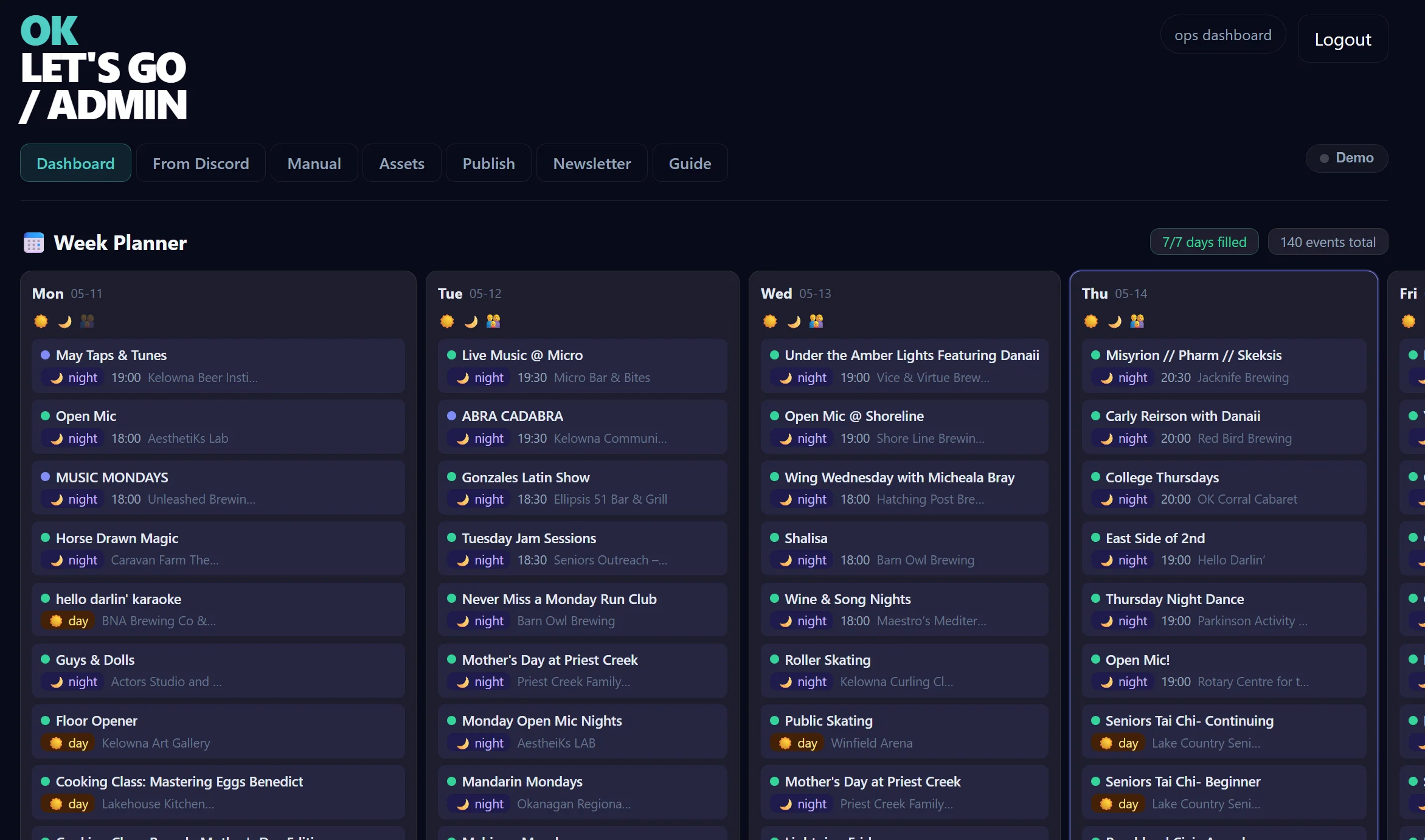 The playground rendering a dashboard prototype with the client's real design system: same fonts, same components, same navigation patterns as production.