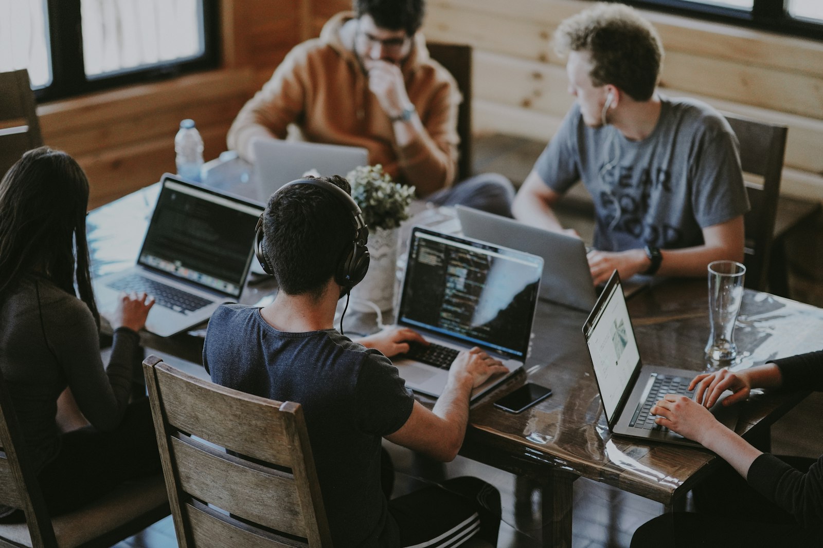 Engineers working together at a table